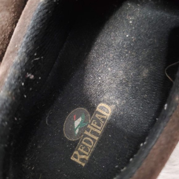 Y2K Red Head Brown Suede Slip On Shoes Rubber Sole, 9 - Picture 5 of 7